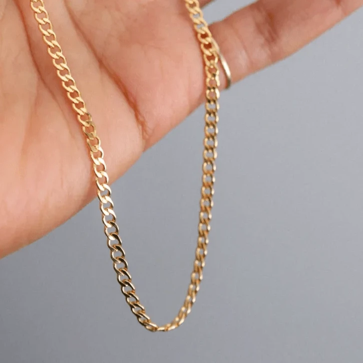 Collier gourmette en or