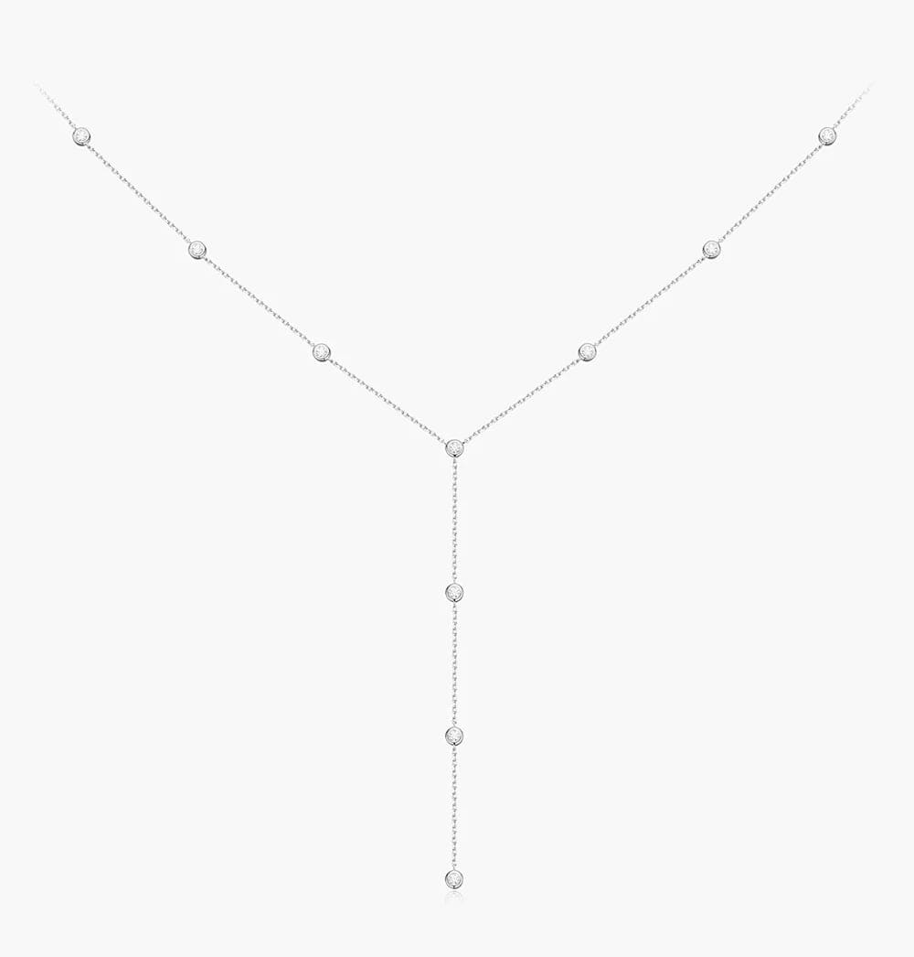 diamant collier argent