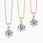 collier diamant solitaire