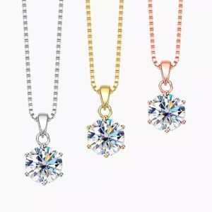 collier diamant solitaire