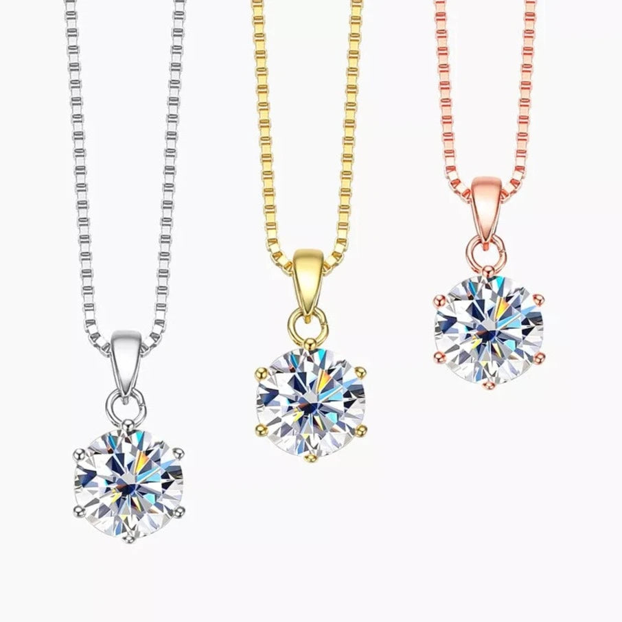 collier diamant solitaire