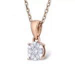 collier or rose diamant