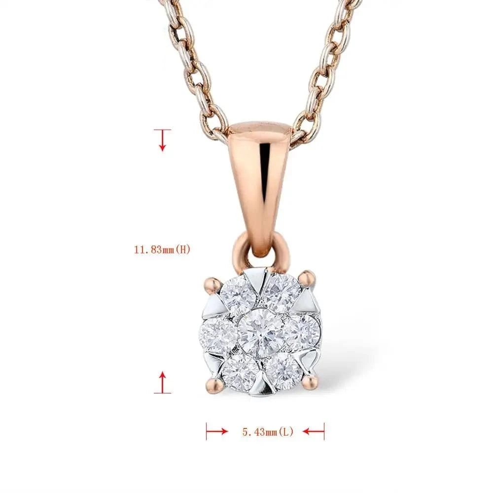 diamant solitaire or rose