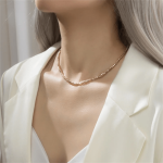 collier luxe femme or