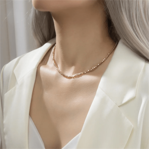 collier luxe femme or