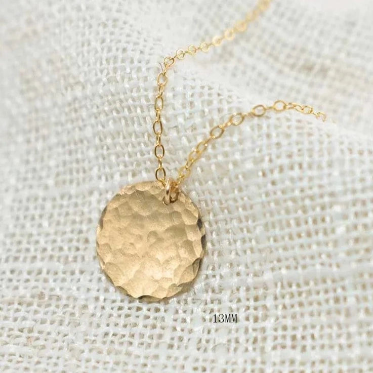 disque pendentif en or