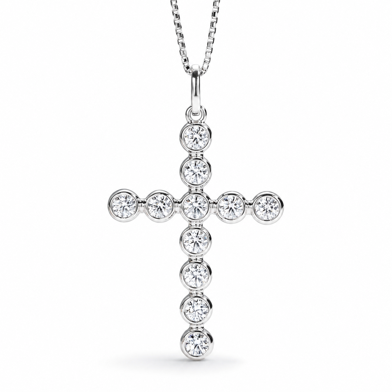 collier croix diamant