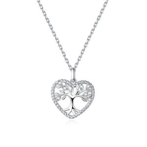 Pendentif Arbre de Vie Coeur en argent