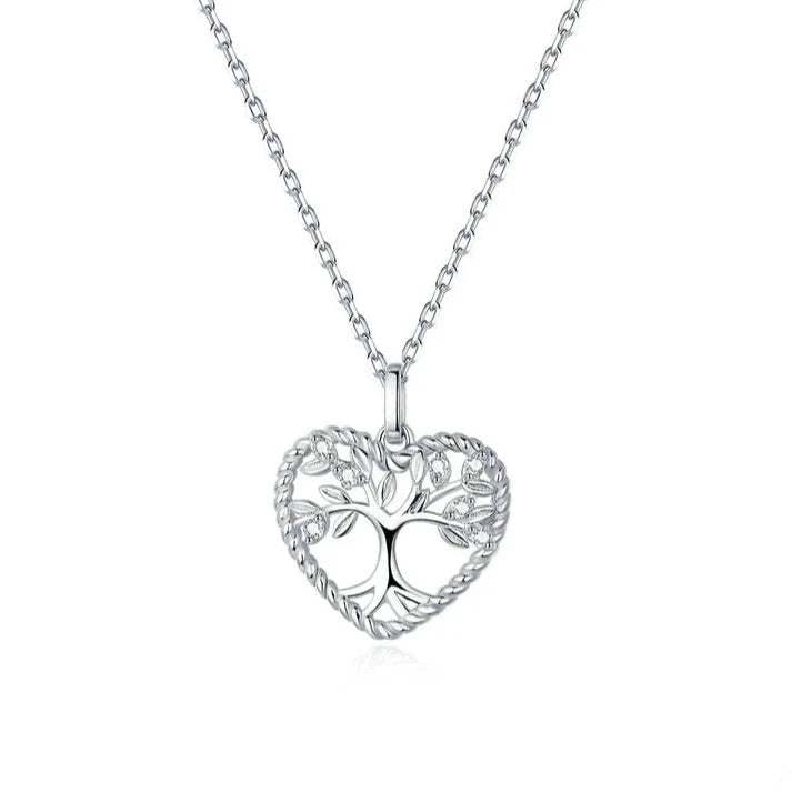 Pendentif Arbre de Vie Coeur en argent