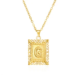 Pendentif dorée lettre "G"