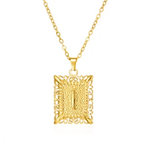 Pendentif dorée lettre "I"
