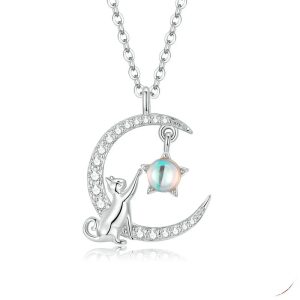 pendantif chat en argent