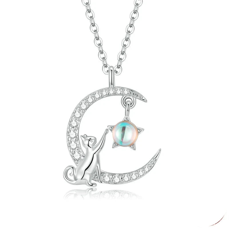 pendantif chat en argent