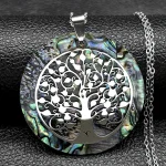 Pendentif Arbre de vie style pierre brillante droit