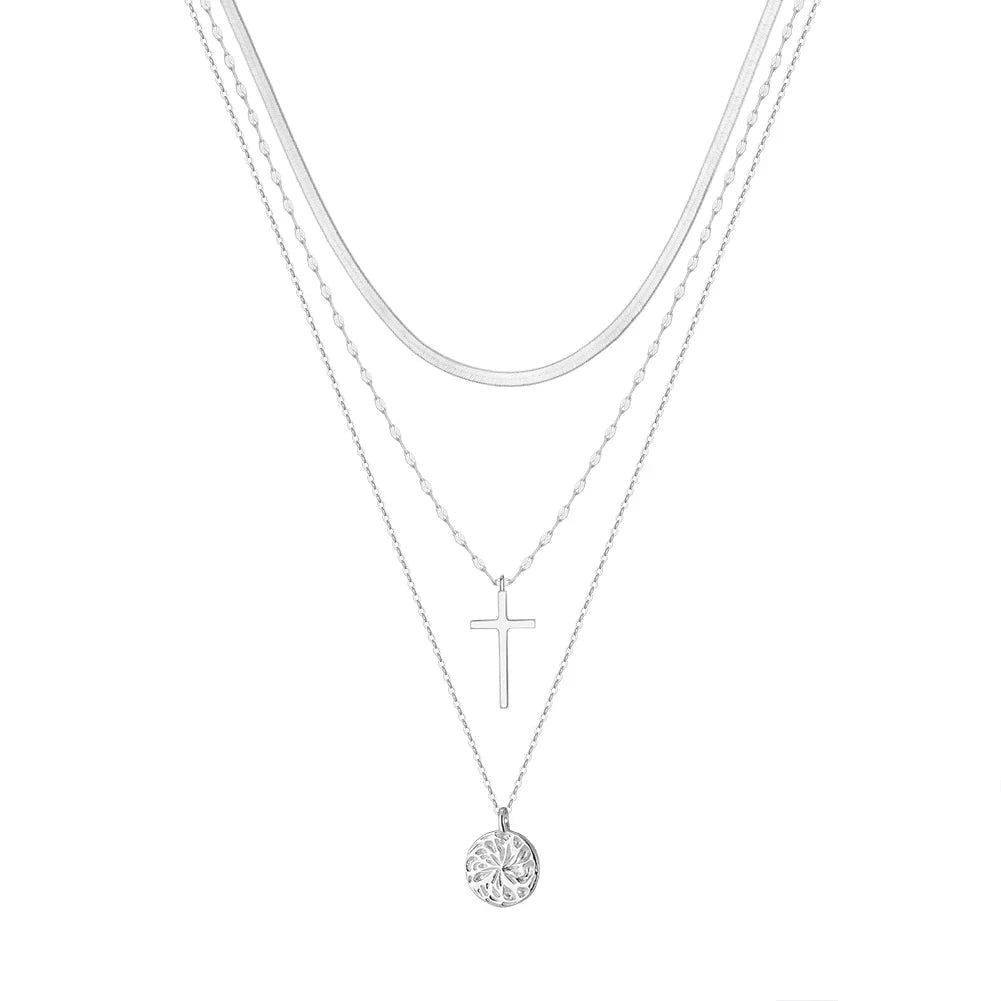 bijou croix argenté
